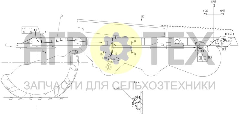 Коммуникации электрические шасси (142.10.02.000-02) (№8 на схеме)